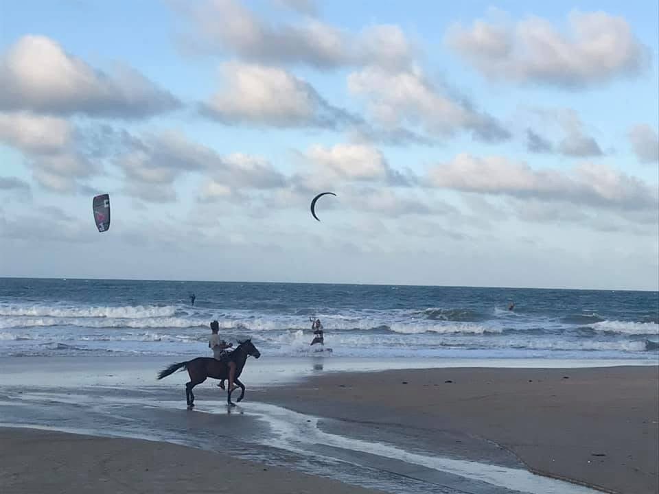Plage de Guajiru avec cheval et kite