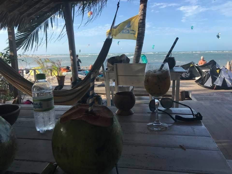 vue sur le spot kite du restaurant Tatajuba